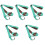 5 Pieces Exercise Stretch Bands Yoga Strap For Stretching Resistance 3