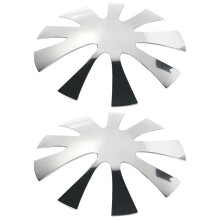 2 Pcs French Manicure Template Tip Stamp Stainless Steel Palette