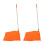 2Pcs Orange Windproof Garden Dustpan with Aluminum Frame and Leaf Bag 1