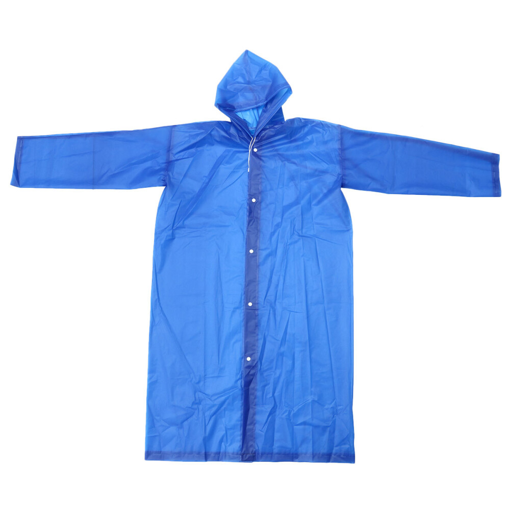 1Pc Waterproof Eva Disposable Adult Rain Poncho Lightweight Coat Blue 3622921652396