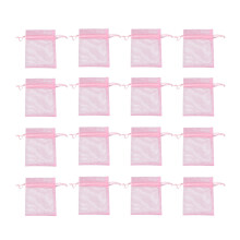 2 Pack Organza Mesh Bags Transparent Drawstring Pouch Jewelry Storage