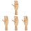 4Pcs Jointed Wooden Hand Models for Sketching Creative Beige Decor 4