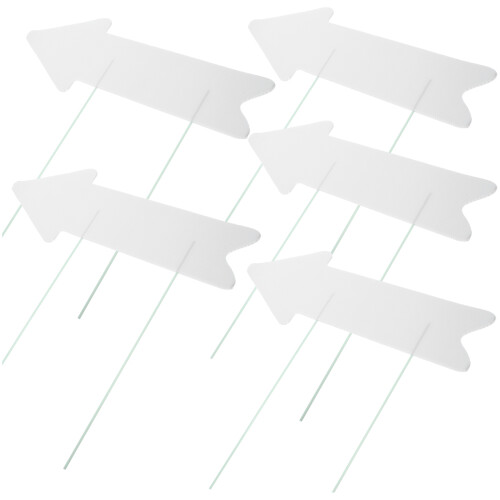 25 Pcs Lawn Sign Plastic White The Sign