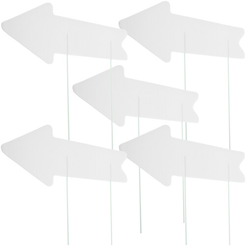 25 Pcs Lawn Sign Plastic White The Sign 2