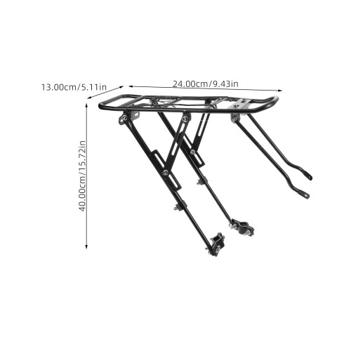 Repose-Siège Vélo Aluminium Noir Léger Et Résistant 2