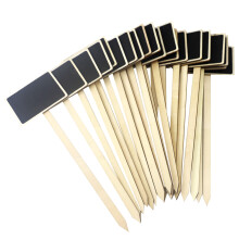 40 Pcs Mini Wooden Message Blackboard Toppers For Plants Diy Signs