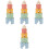 4 Sets Infant Education Color Cognition Silicone Blocks Toy 9