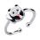 2pcs Panda Ring Modeling Metal Ring Girl Copper 1