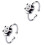 2pcs Panda Ring Modeling Metal Ring Girl Copper 3