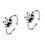 2pcs Panda Ring Modeling Metal Ring Girl Copper 4