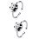 2pcs Panda Ring Modeling Metal Ring Girl Copper 7