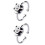 2pcs Panda Ring Modeling Metal Ring Girl Copper 5