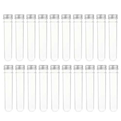 Raindrops 60 Pcs Plastic Test Tubes With Screw Caps 40ml