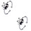 2pcs Panda Ring Modeling Metal Ring Girl Copper 6