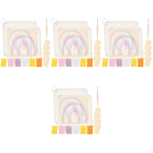 4 Pieces Beginner Embroidery Kit Coaster Making Embroidered Coasters 2
