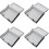 4Pcs Foldable Under Bed Storage Bags Black Non-Woven Clothes Organizer 6