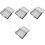 4Pcs Foldable Under Bed Storage Bags Black Non-Woven Clothes Organizer 4