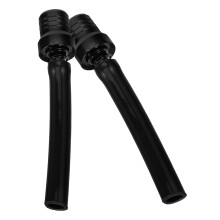 6Pcs Motorcycle Fuel Cap Vent Hose Black Rubber and Aluminum