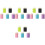 4 Pcs Pastels Sponge Colored Finger Painting Tool 5