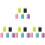 4 Pcs Pastels Sponge Colored Finger Painting Tool 4
