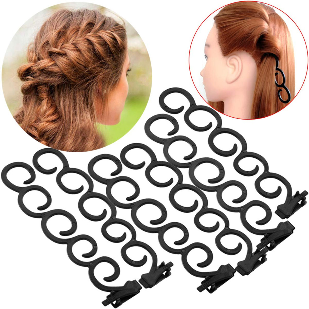 Unisex Hair Braiding Tool Set 6Pcs French Braid Maker For Women Fast Styling Easy Guide Works All Hair Types