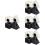 4 Sets Microphone Logo Portable Sponge Black Frame 6