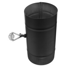 2Pcs Black Stainless Steel Flue Damper for Home Airflow Control Valve