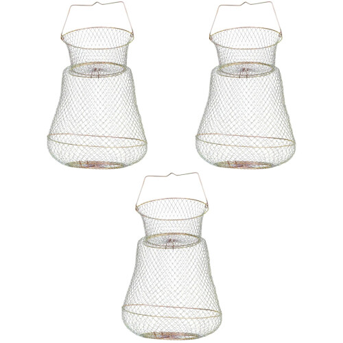 3pcs Crab Pot Container Foldable Iron 2