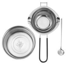 1 Set Rvs Smeltpan Voor Chocolade, , Kaas En Snoep