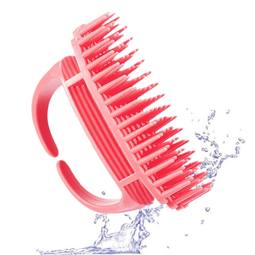 Pink Scalp Massager Shampoo Brush For Deep Cleaning And Gentle Detangling, Ergonomic Grip