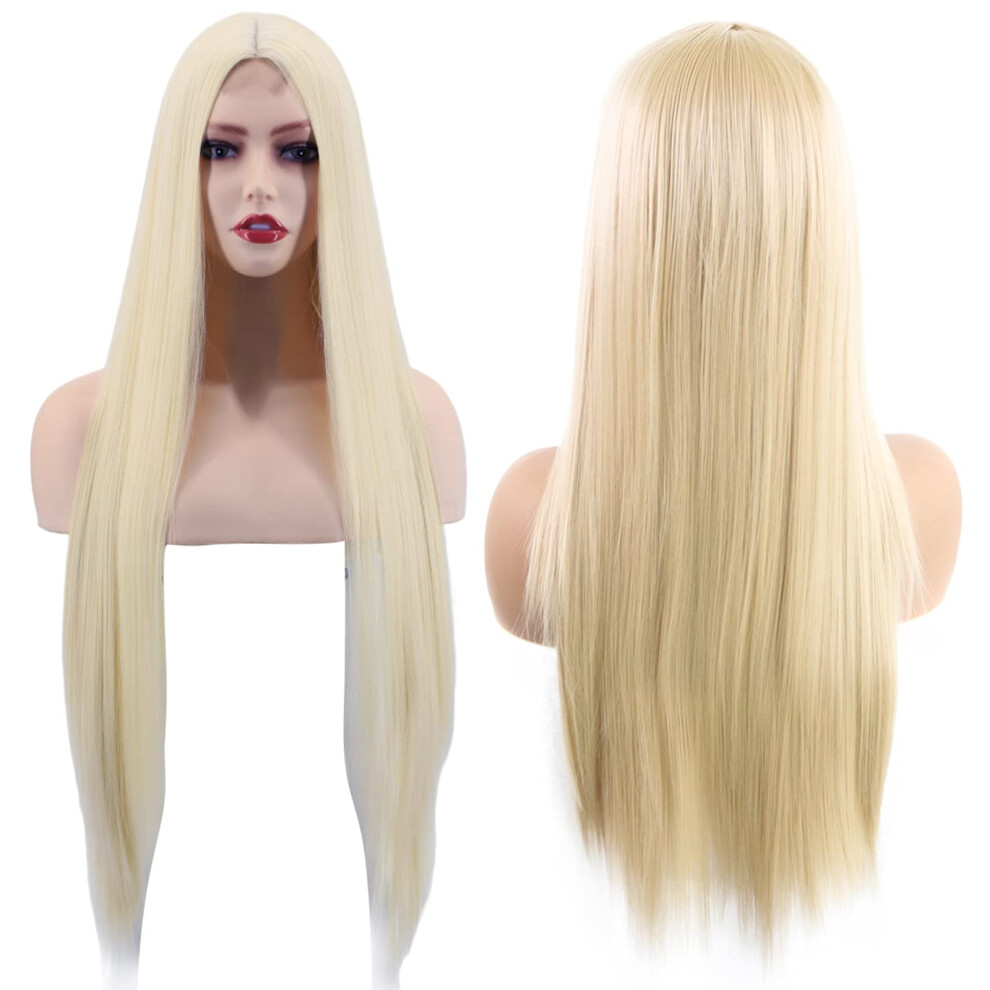Lace Front Wigs for Black Women 32 Inch Colorful Synthetic Heat Resistant Glueless Natural Hairline
