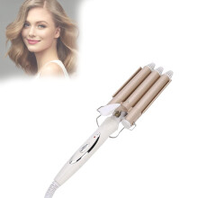 Hair Waver Curling Iron, 3 Curling Wand 22mm, Adjustable Temperature (US)