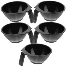 5pcs Hair Dye Mixing Bowl with Handle and Silicone Grip for Salon and Home Use