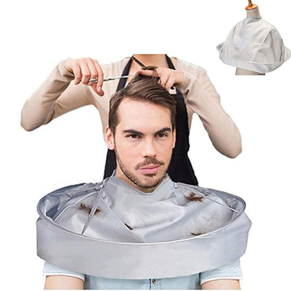 Hair Cutting Cape with Umbrella Design to Catch Hair Clippings, Barber Cape for Home Use Adults Kids