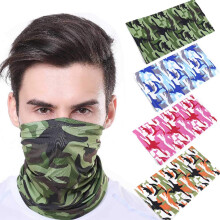 Neck Gaiter Face Scarf 4 Pack Breathable Mesh Camouflage Bandana Multifunctional Headwear for Outdoor Sports