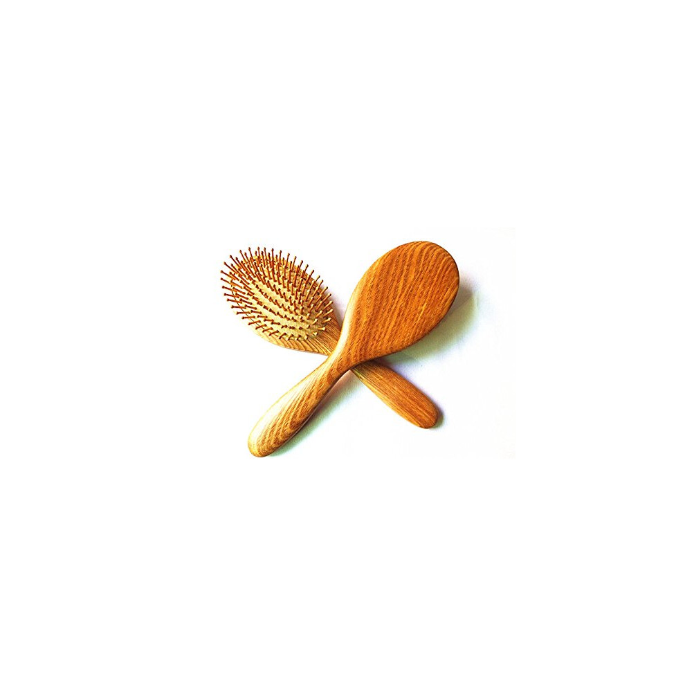 Wooden Bamboo Vent Hair Brush for Gentle Detangling and Soothing Scalp Massage