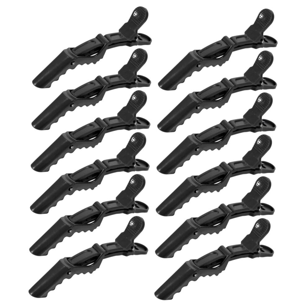 Unisex 12Pcs Hair Sectioning Clips With Secure Alligator Grip For Salon Styling And All Hair Types