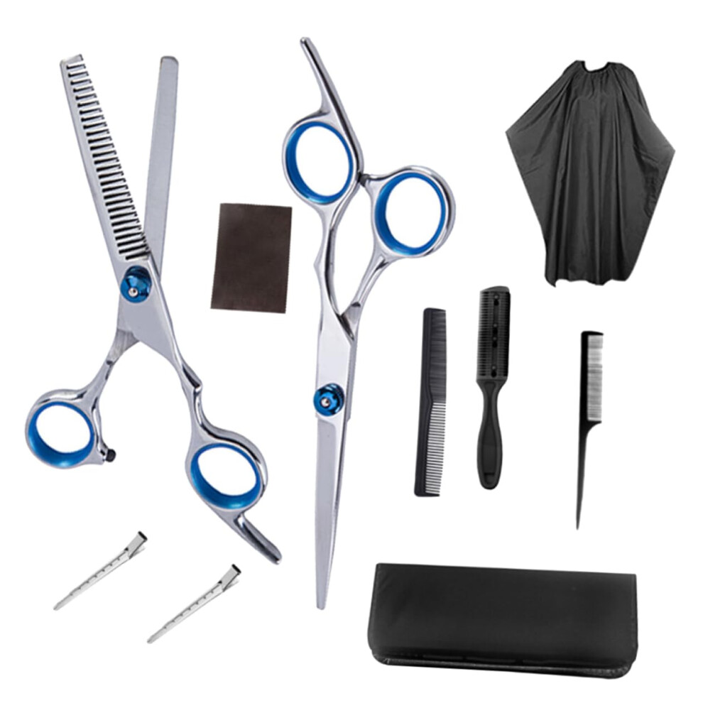 Professional Hair Cutting Kit with Scissors, Combs and Cape for Barber, Home and Pet Grooming