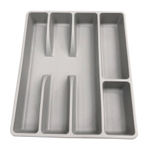 ShengDrawer Organizer do szuflad kuchennych Uchwyt na sztućce Organizer na przybory kuchenne Tacka na sztućce z tworzywa sztucznego