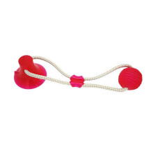 Brinquedo para mastigar molares de animais de estimação, brinquedo multifuncional interativo com cordas, bola de borracha para mastigar com