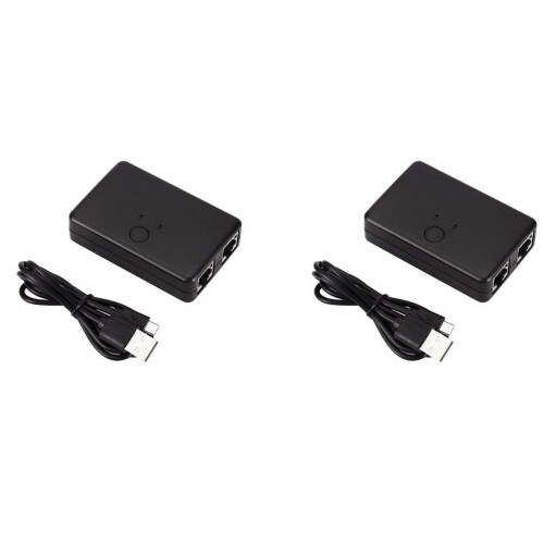 2x Mini2Port RJ45 LAN-hub netwerkswitchbox computer Ethernet internetadapter RJ45-splitterswitch