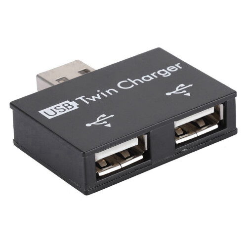 3X Φορητός μίνι διανομέας USB σε προσαρμογέα φορτιστή 2 θυρών, διακλαδωτής USB, διπλή 2