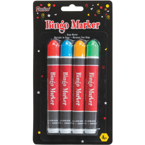 Marqueurs de bingo Rouge Jaune Vert Bleu