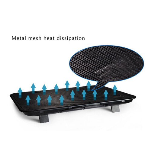 Ventilador de resfriamento Linyer de 14 polegadas para notebook/laptop com suporte USB, vermelho 2
