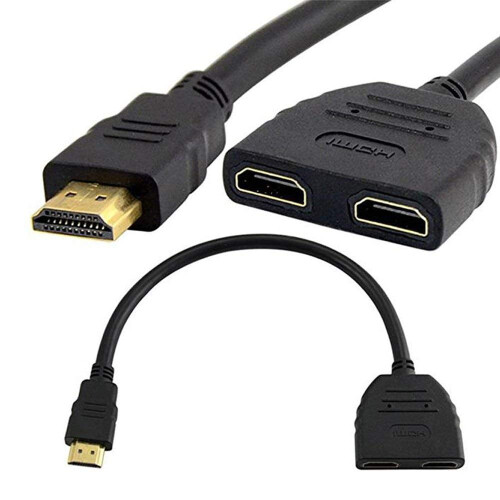 Adaptador divisor de cable HDMI macho a doble hembra Simyoung 1