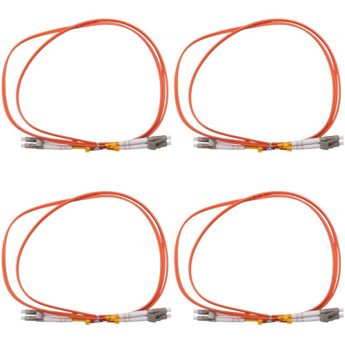 4 Stück 1 m Jumperkabel Duplex Multimode LC-LC LC zu LC Glasfaser-Patchkabel