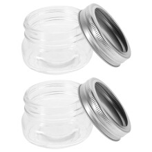 2er-Pack Einmachgläser Mason klein mit Deckel Aufbewahrungsgläser aus Edelstahl