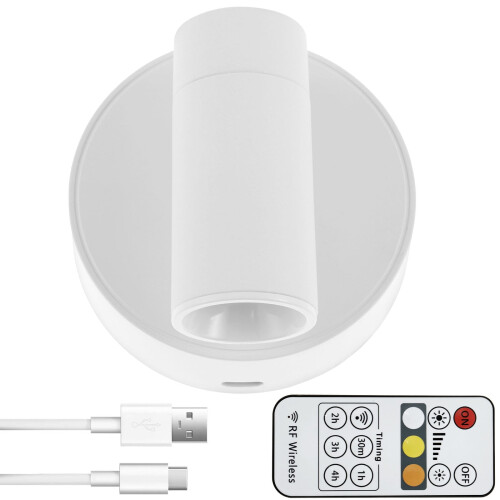 Ασύρματο LED Spotlight Toorise 1800mAh Φορτιζόμενο Φωτιστικό Τοίχου με Χρονοδιακόπτη,