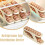 Zeceouar2Pack 2-Tier Οργανωτής Αυγών Ψυγείου, Αυτόματη Κύλιση, Εξοικονόμηση Χώρου, 4
