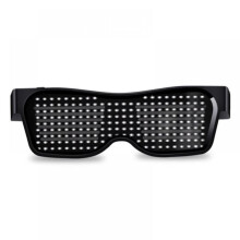 Magische Bluetooth-Partybrille mit LED-Beleuchtung, steuerbar per App, USB-Ladefunktion, DIY-Anwendungssteuerung